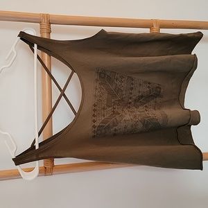 Dark green Billabong arrow crop top size M